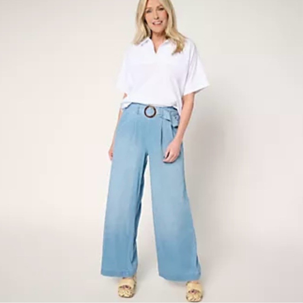 Studio Light Blue Wide Leg Pants